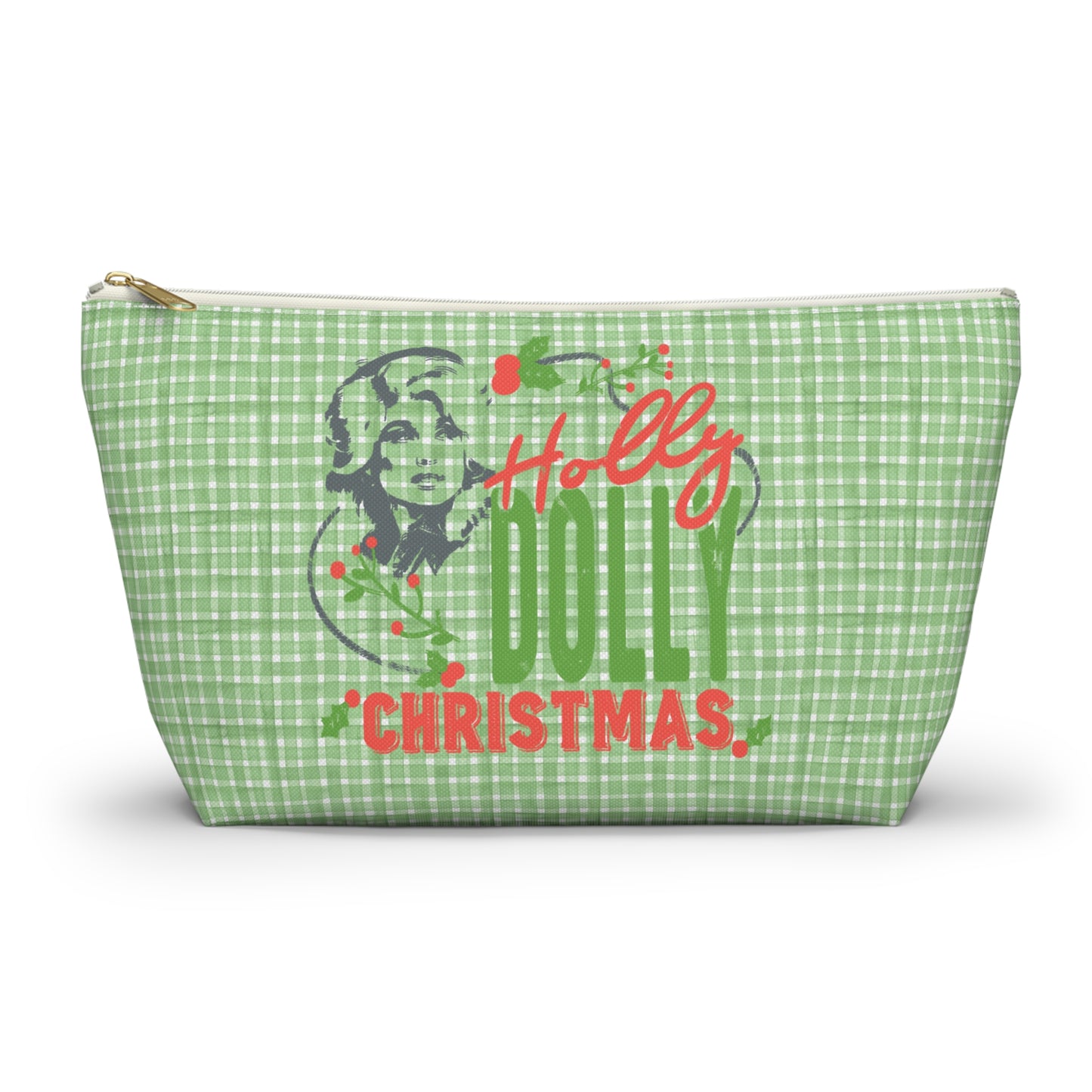 Holly Dolly Christmas Accessory Pouch w T-bottom
