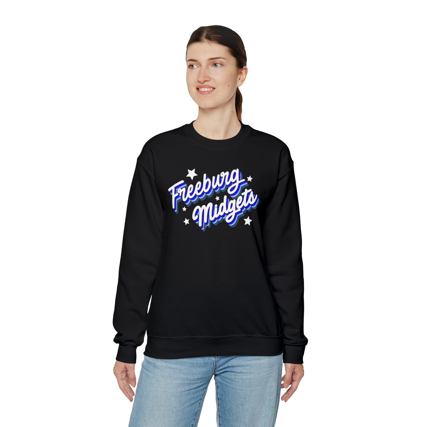 Retro Freeburg Midgets Unisex Heavy Blend™ Crewneck Sweatshirt