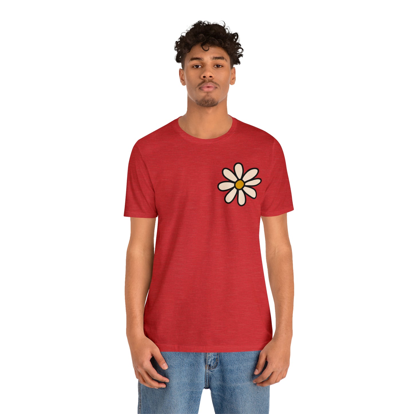 Distressed Daisy Love Like Jesus - Front and Back Design - T-Shirt