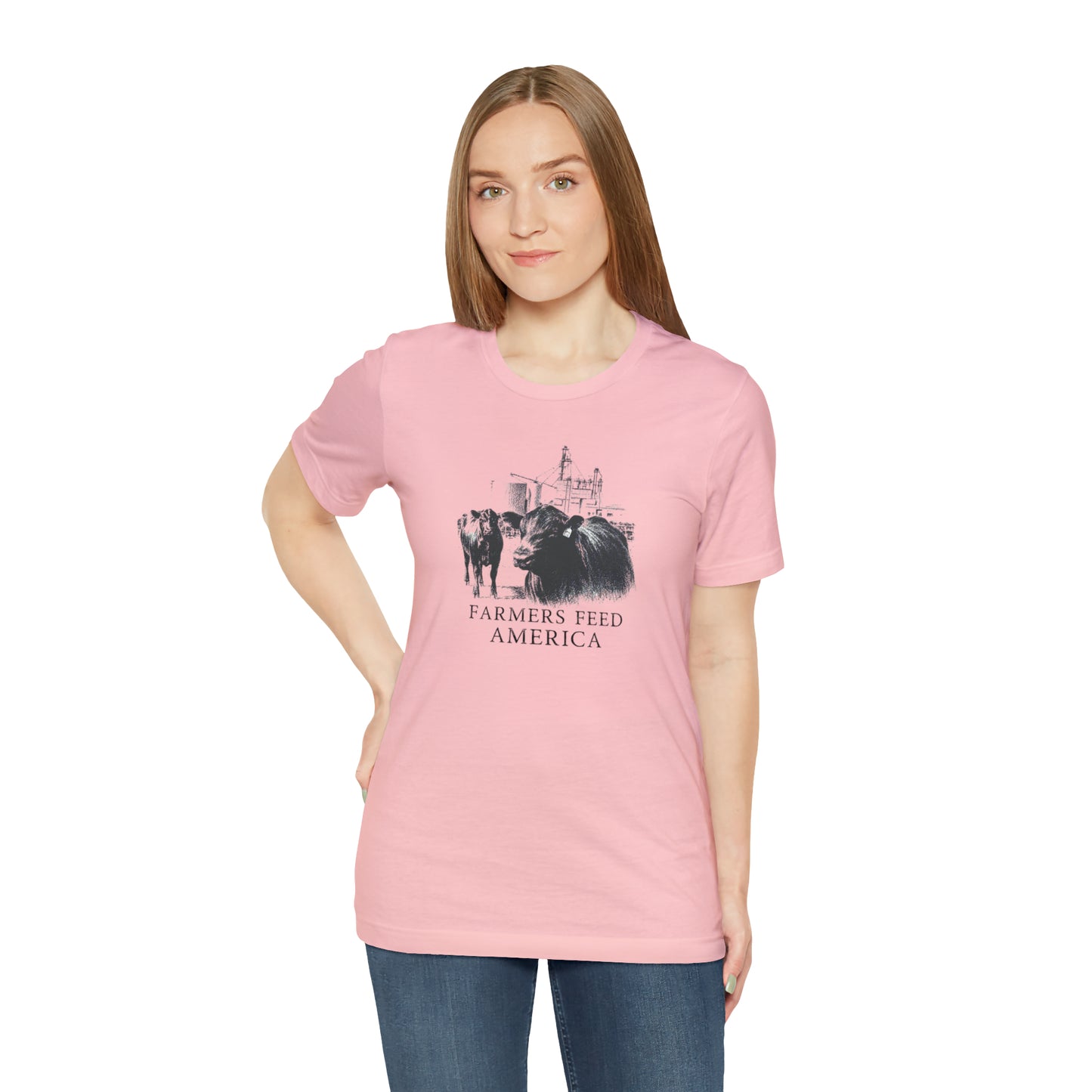 "Farmers Feed America" Unisex Jersey Short Sleeve Tee