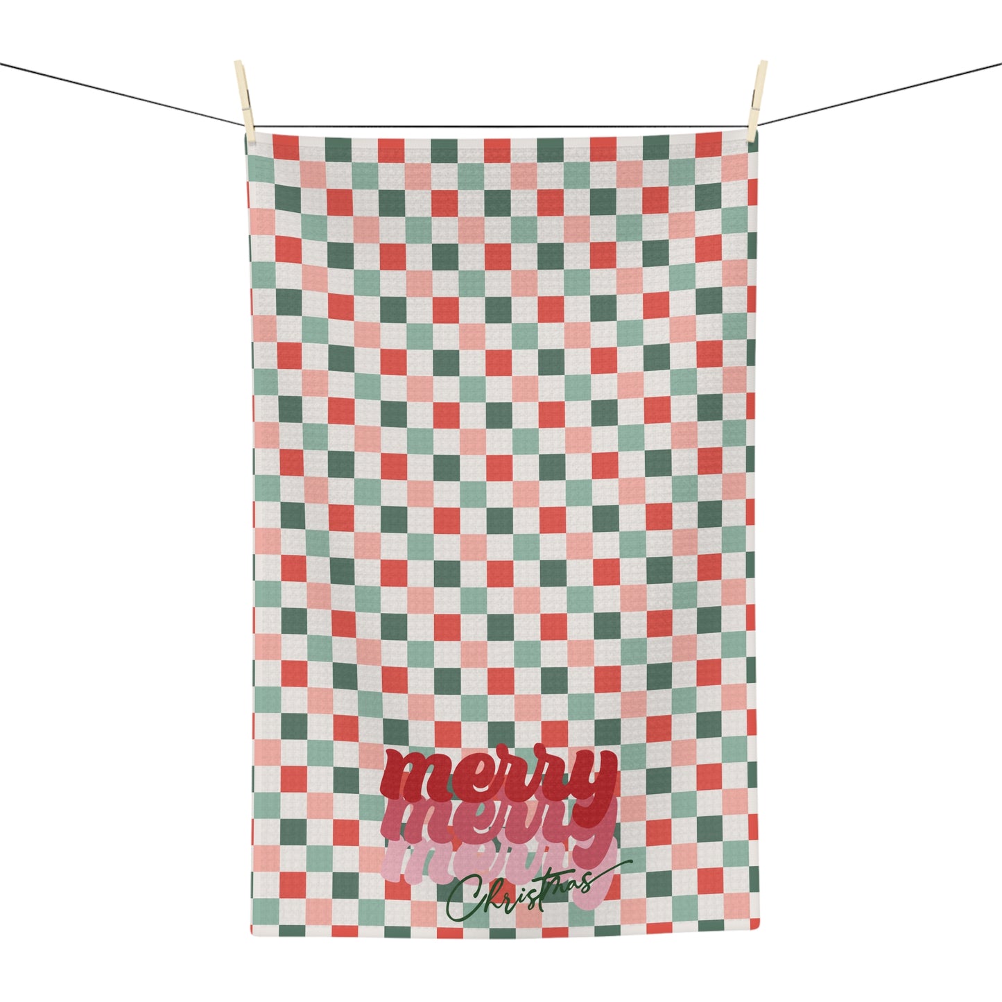 Merry Merry Merry Christmas/ Holiday Soft Tea Towel