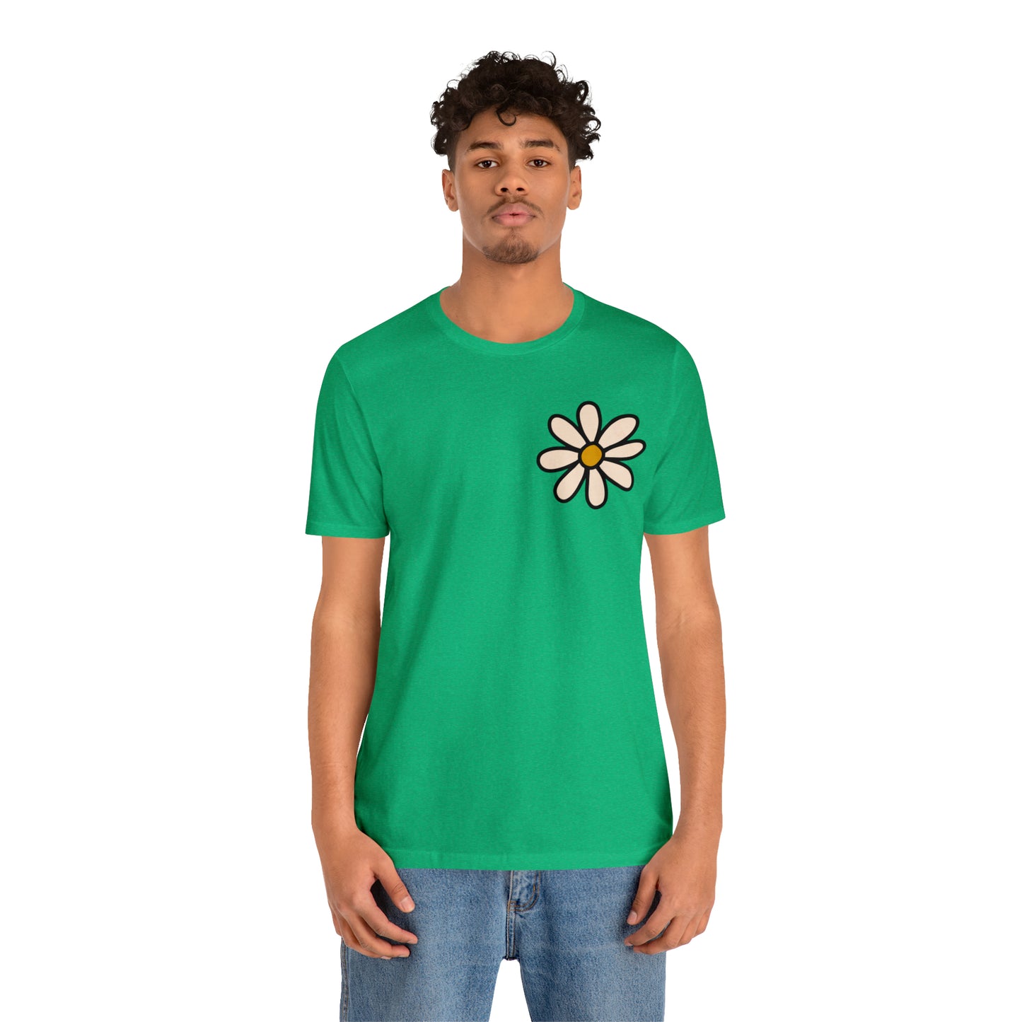 Distressed Daisy Love Like Jesus - Front and Back Design - T-Shirt