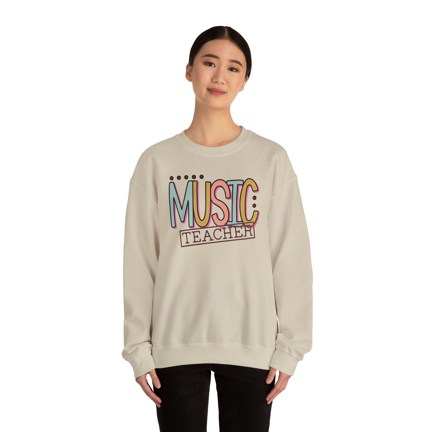 Vintage Multi-Colored Technology Teacher Lined Heavyweight Crewneck Sweatshirt
