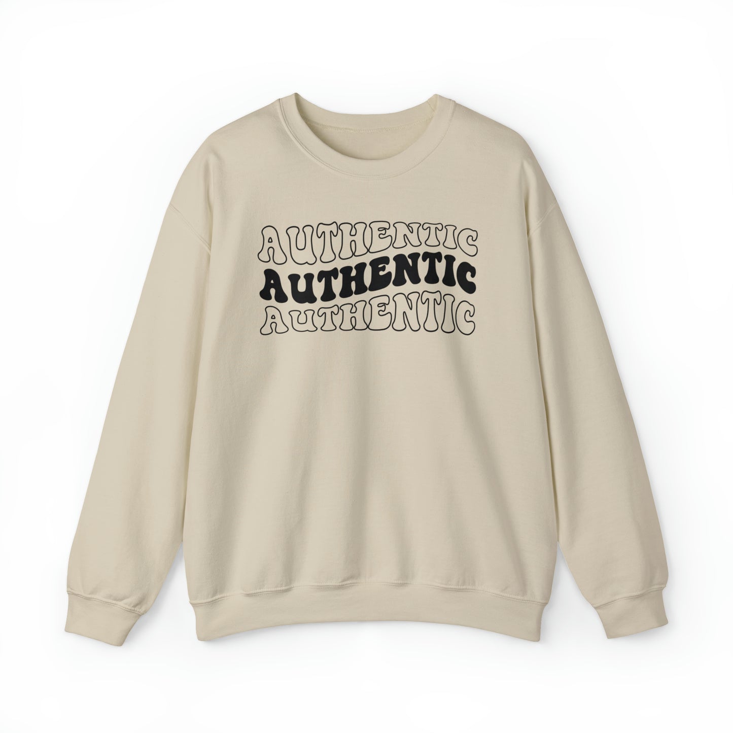 "Authentic" Black Logo Unisex Heavy Blend™ Crewneck Sweatshirt