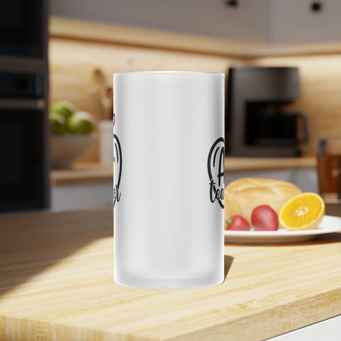 A+ Teacher Frosted Glass Beer Mug
