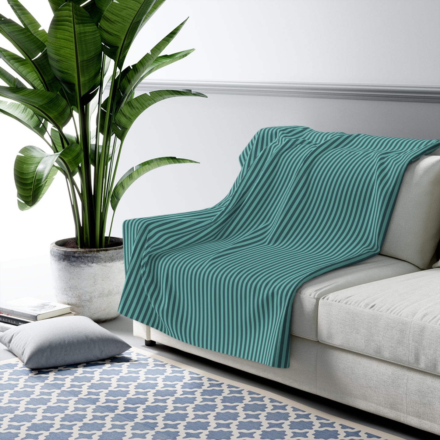 Winter Stripes Sherpa Fleece Blanket