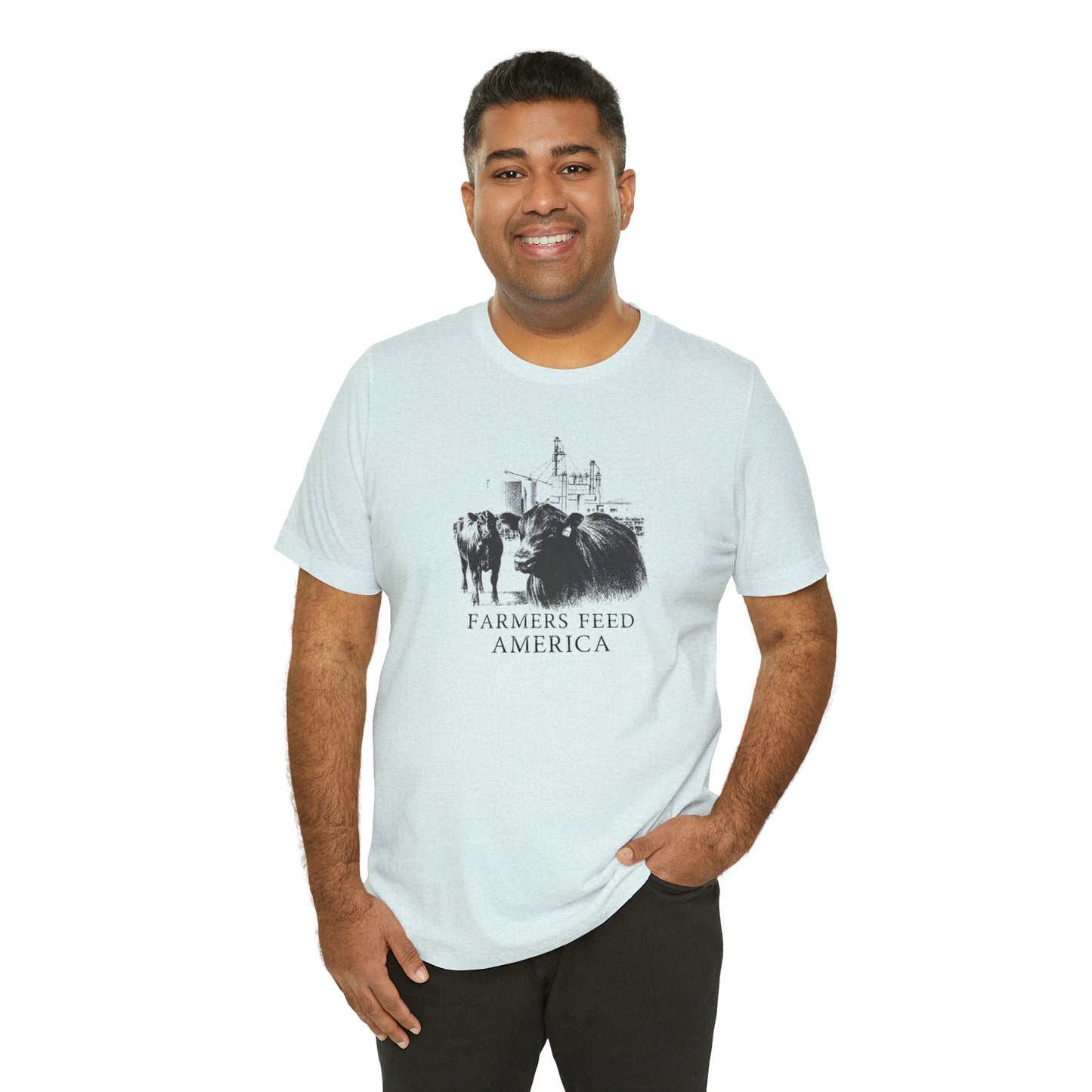 "Farmers Feed America" Unisex Jersey Short Sleeve Tee