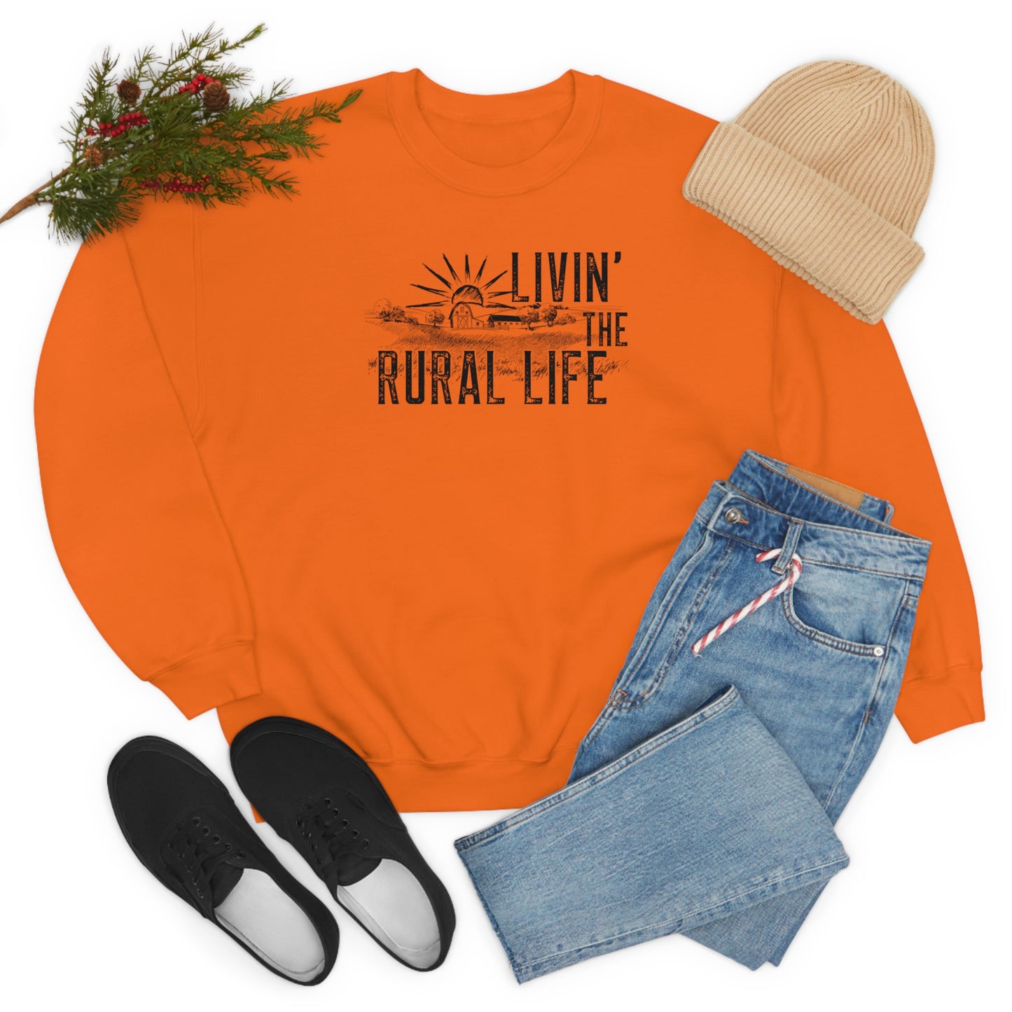 "Livin' the Rural Life" - Unisex Heavy Blend™ Crewneck Sweatshirt