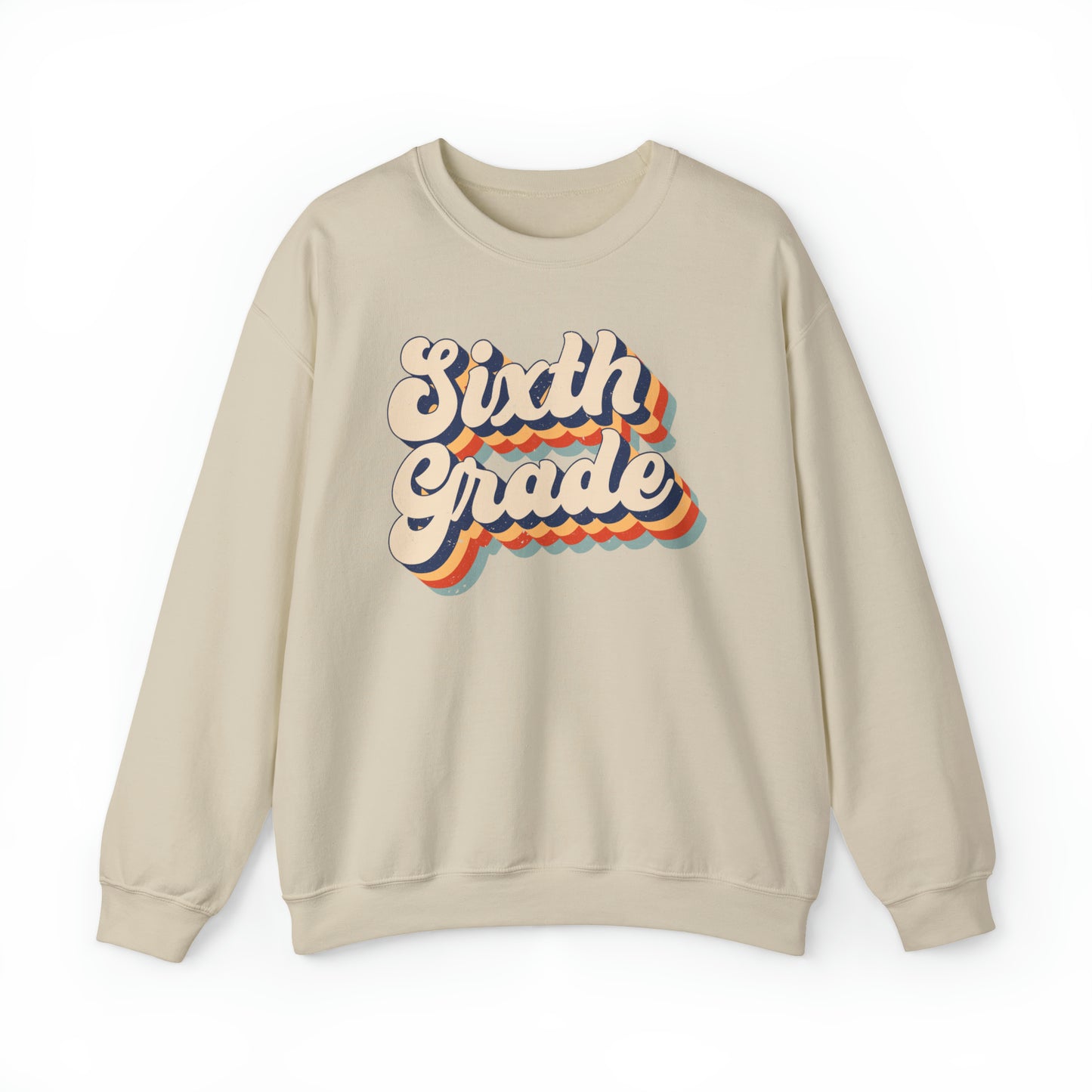 Retro Sixth Grade Unisex Heavy Blend™ Crewneck Sweatshirt