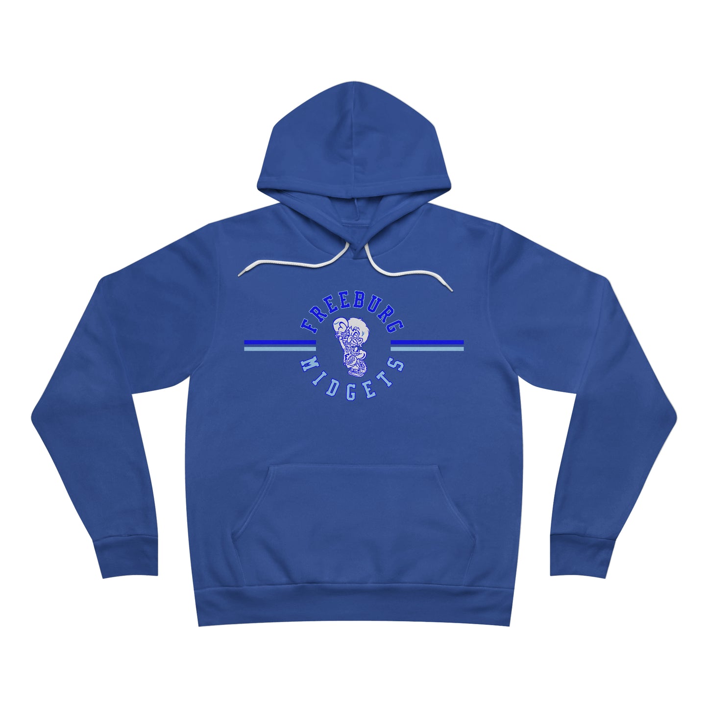 Freeburg Midgets Multi-Striped Logo Unisex Sponge Fleece Pullover Hoodie