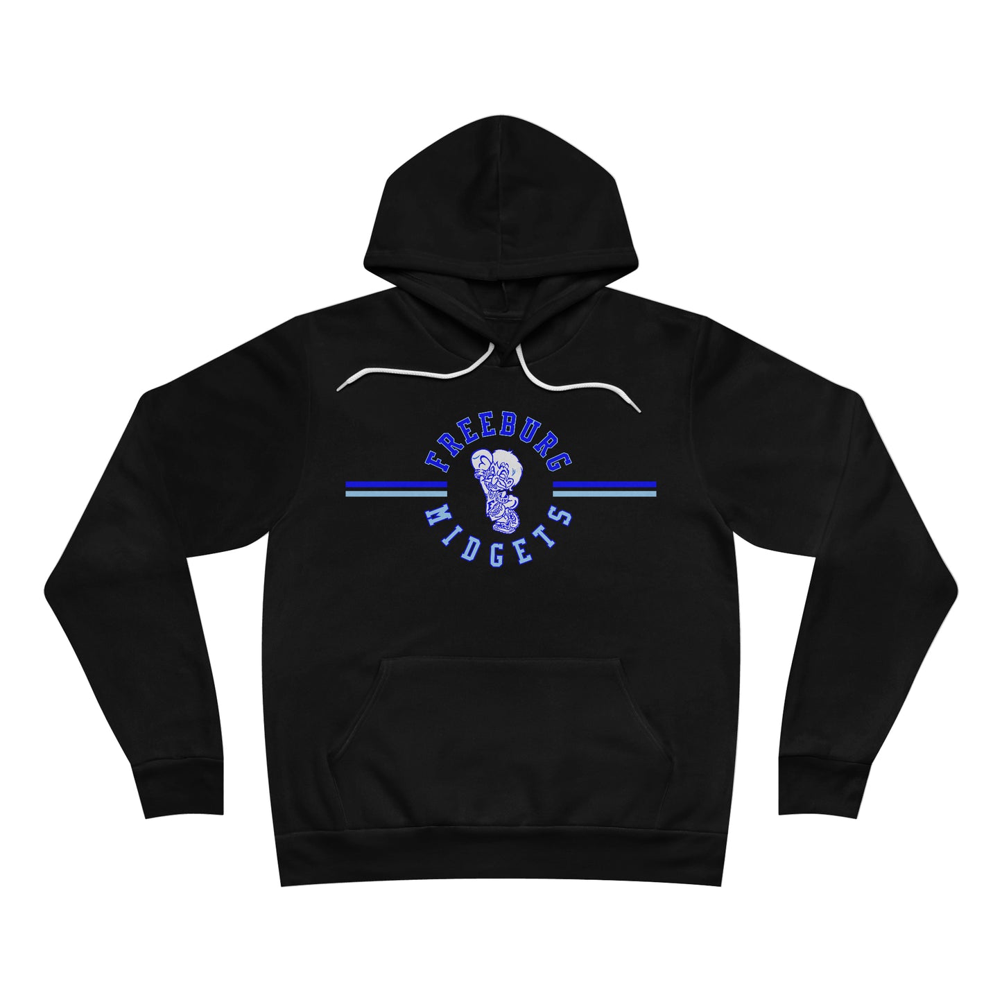 Freeburg Midgets Multi-Striped Logo Unisex Sponge Fleece Pullover Hoodie