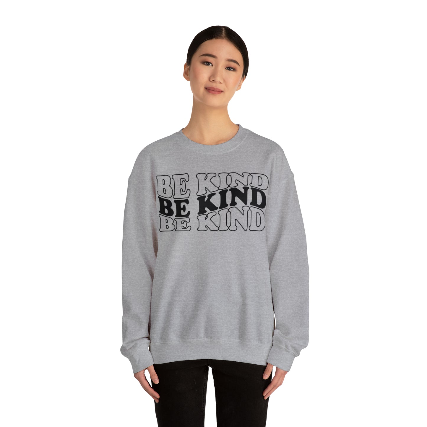 Be Kind Black Logo Unisex Heavy Blend™ Crewneck Sweatshirt