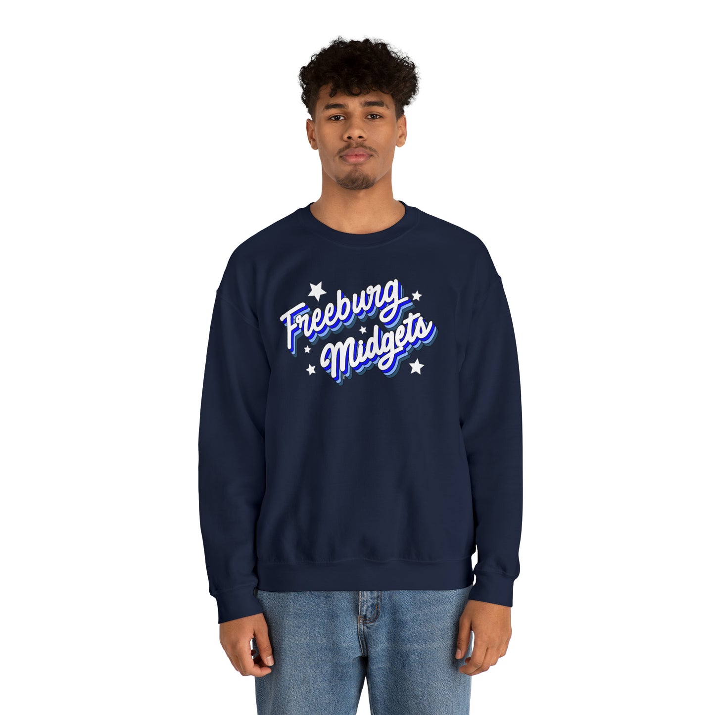 Retro Freeburg Midgets Unisex Heavy Blend™ Crewneck Sweatshirt