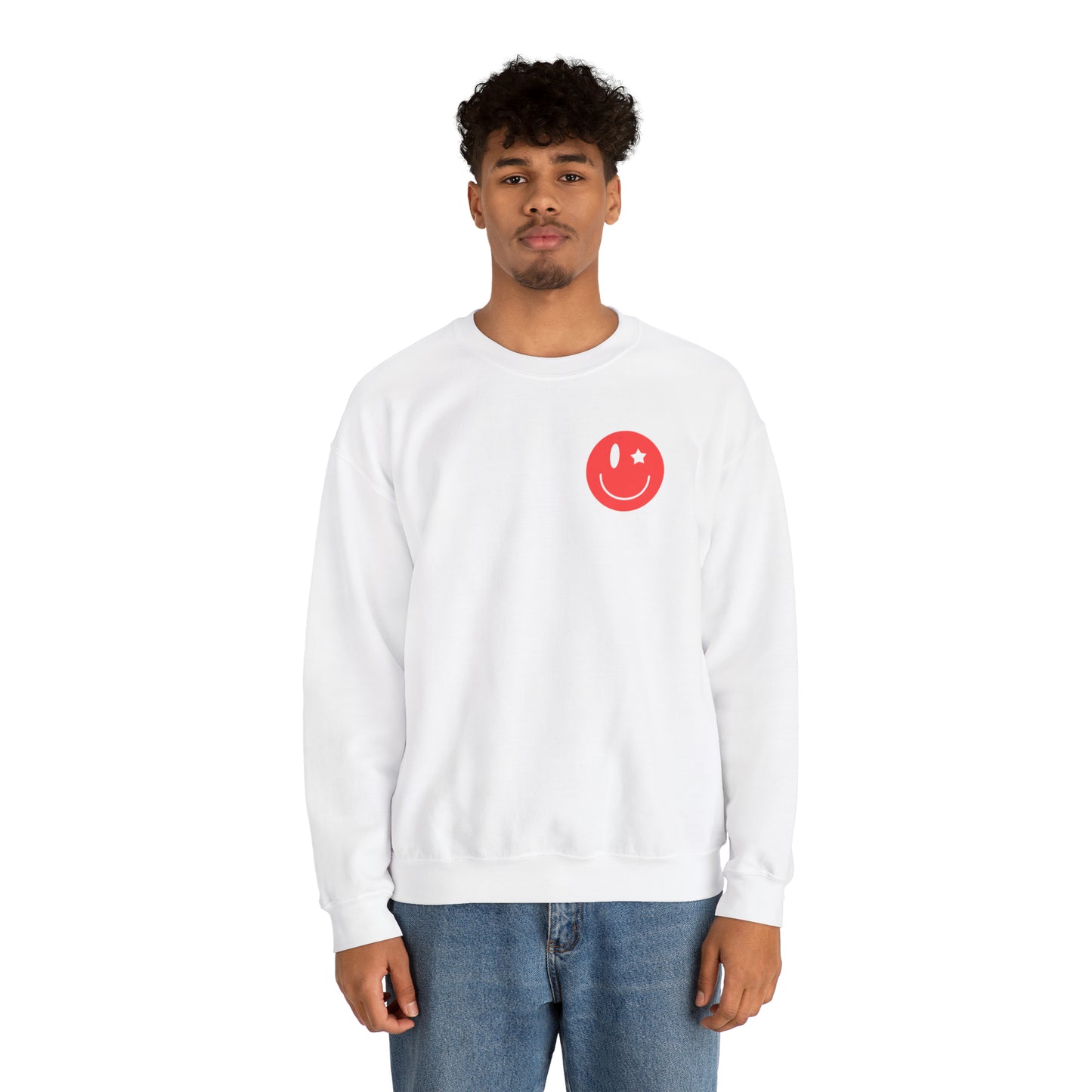 Front and Back Image "Love Vibes" Unisex Heavy Blend™ Crewneck Sweatshirt