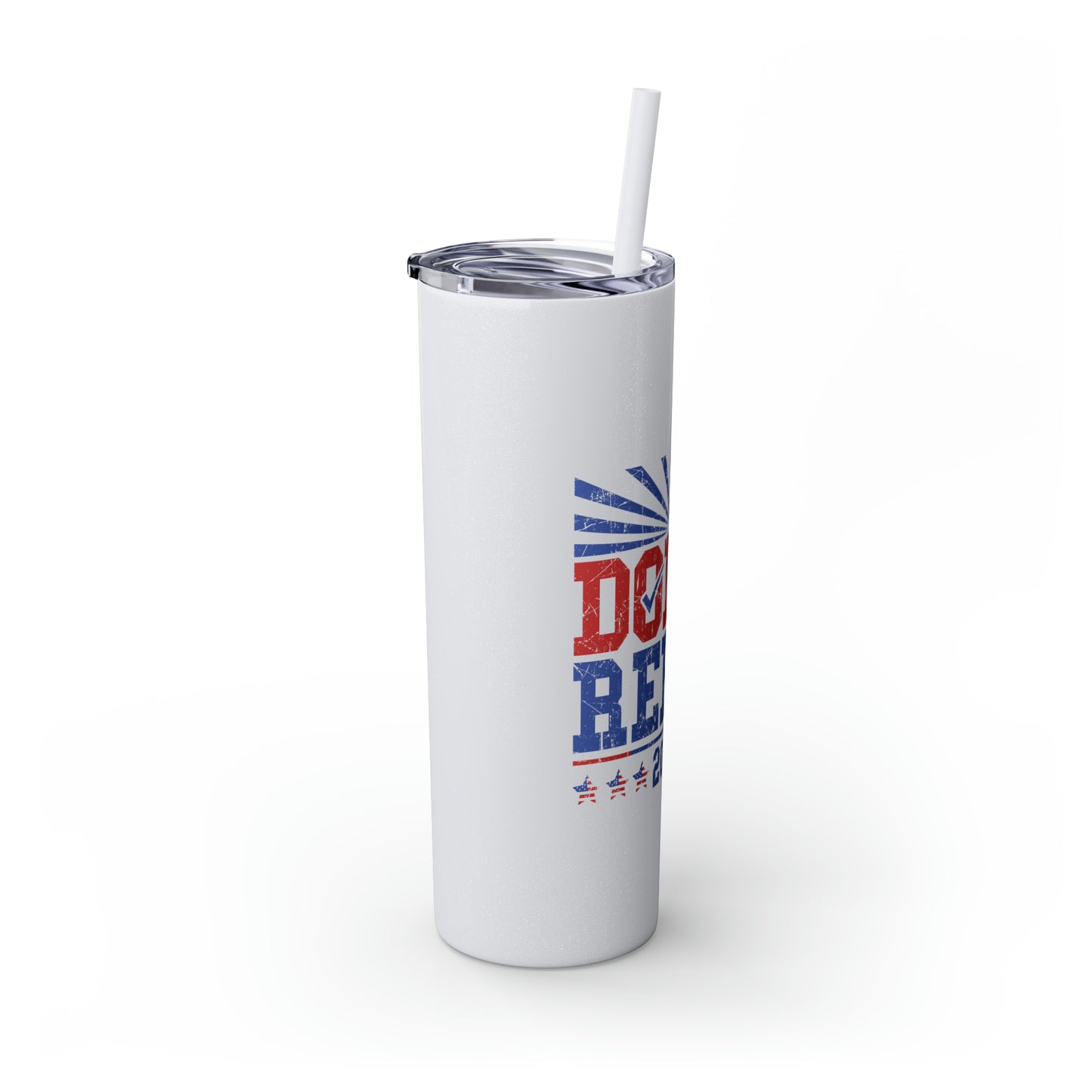 Dolly and Reba for President 2024 Skinny Tumbler with Straw, 20oz
