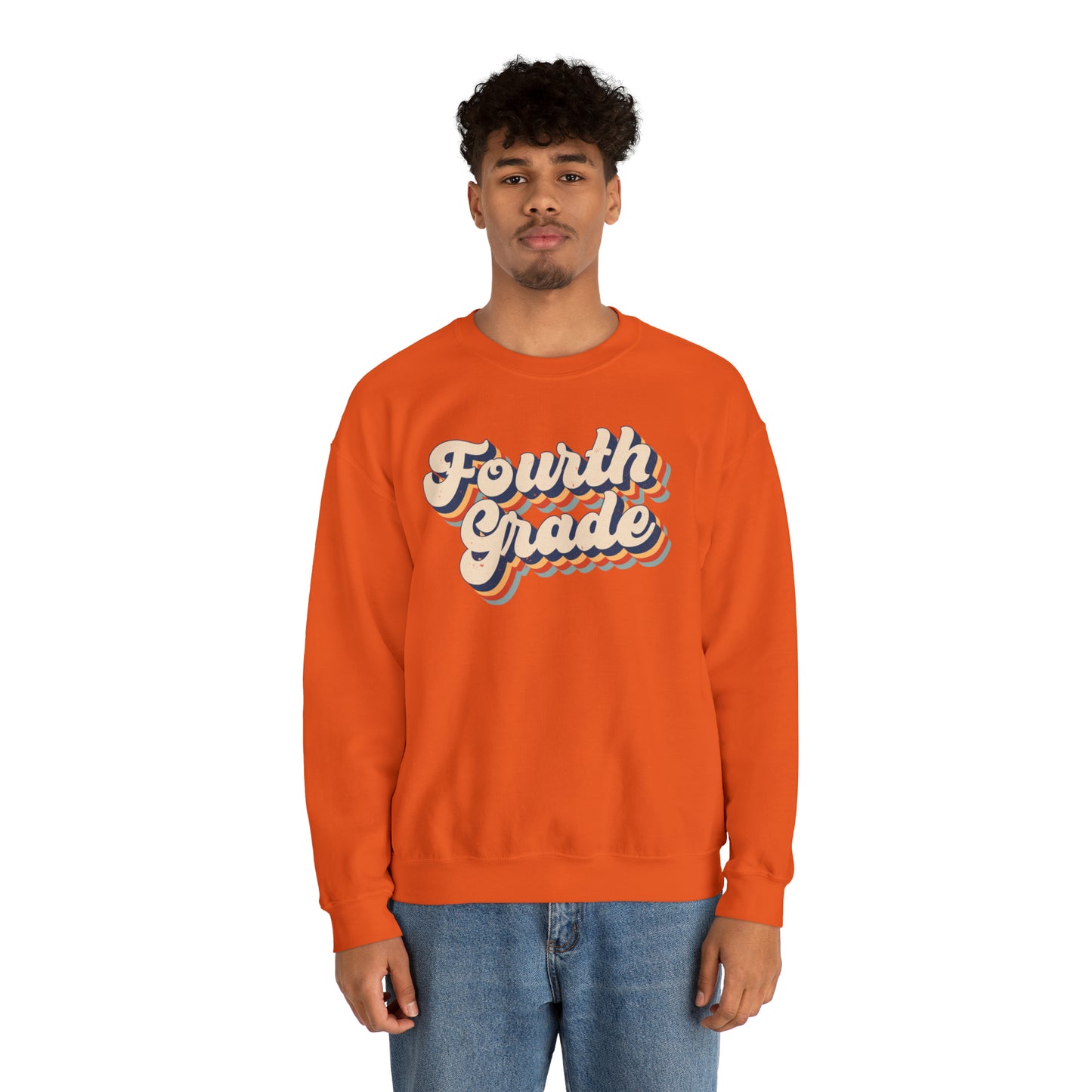 Retro Fourth Grade Unisex Heavy Blend™ Crewneck Sweatshirt