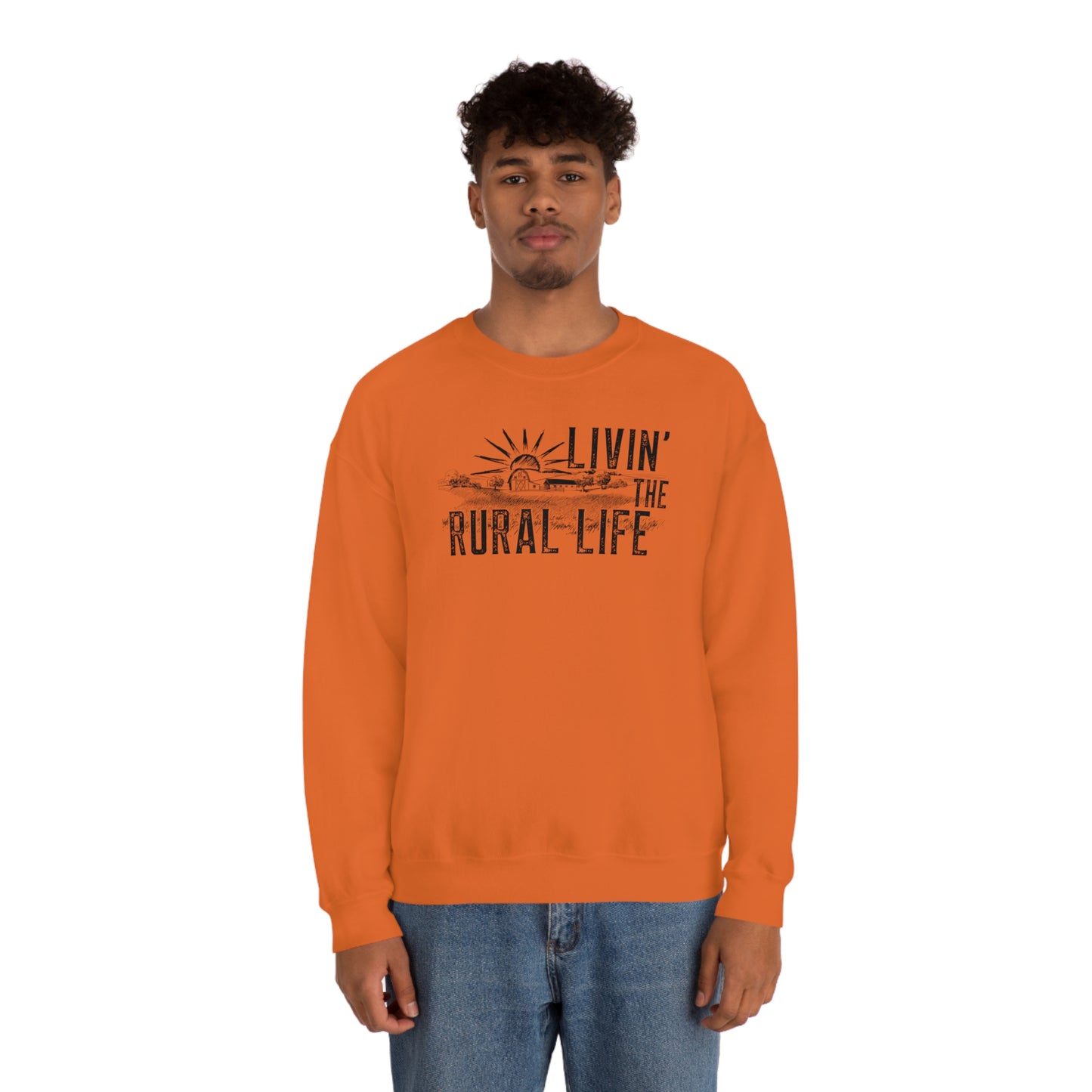 "Livin' the Rural Life" - Unisex Heavy Blend™ Crewneck Sweatshirt