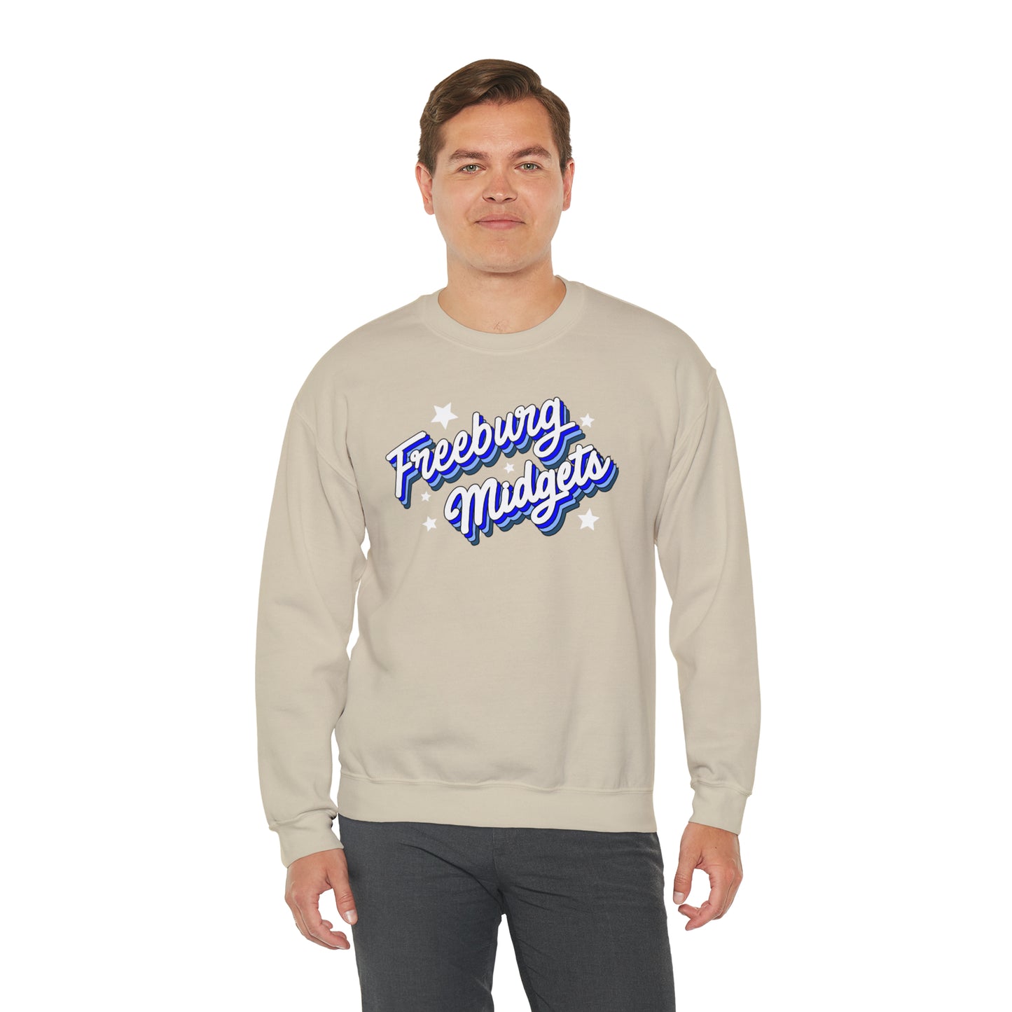 Retro Freeburg Midgets Unisex Heavy Blend™ Crewneck Sweatshirt