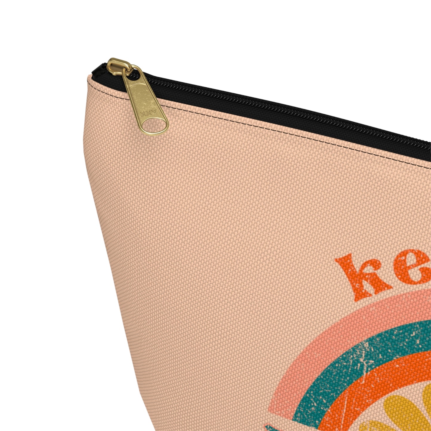 Christian Keep the Faith Print Design Accessory Pouch w T-bottom