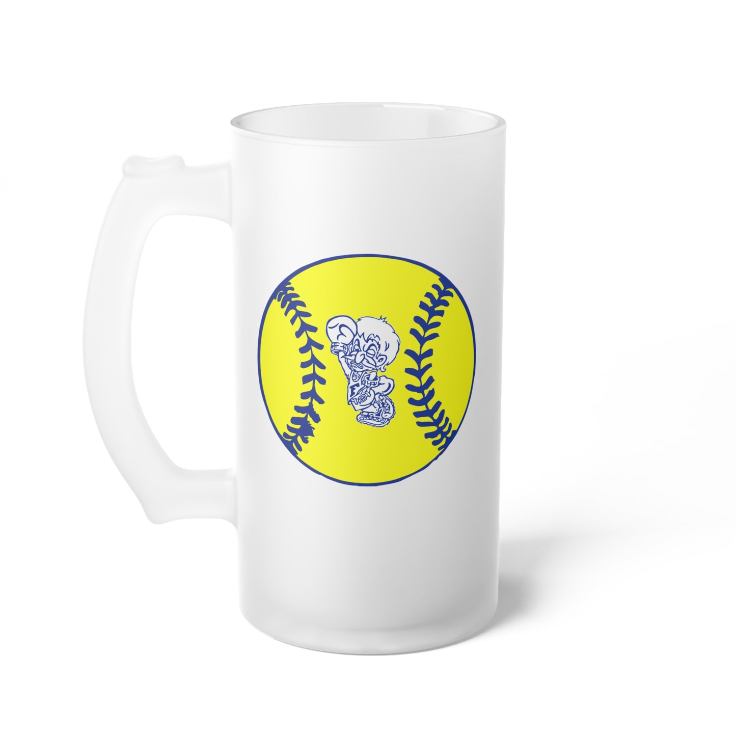 FCHS Freeburg Midgets Softball Frosted Glass Beer Mug