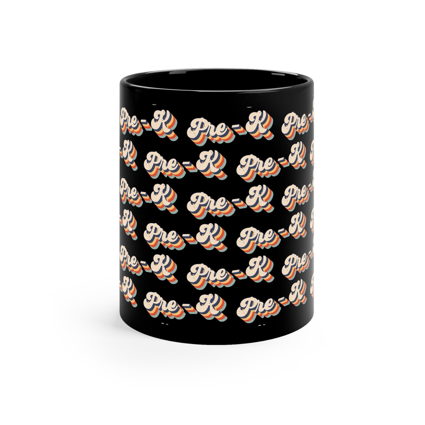Retro Pre-K n 11oz Black Mug