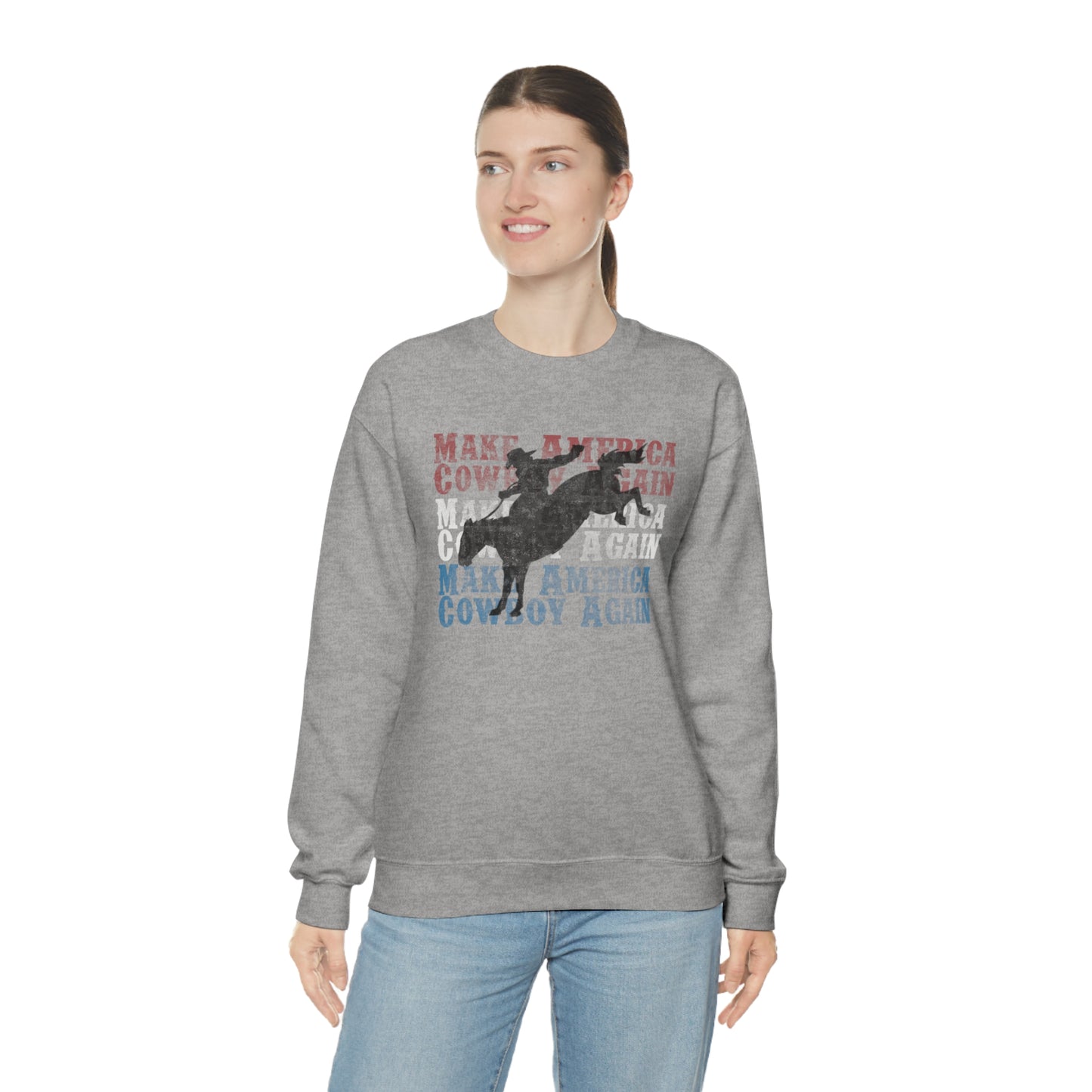 "Make America Cowboy Again" - Unisex Heavy Blend™ Crewneck Sweatshirt