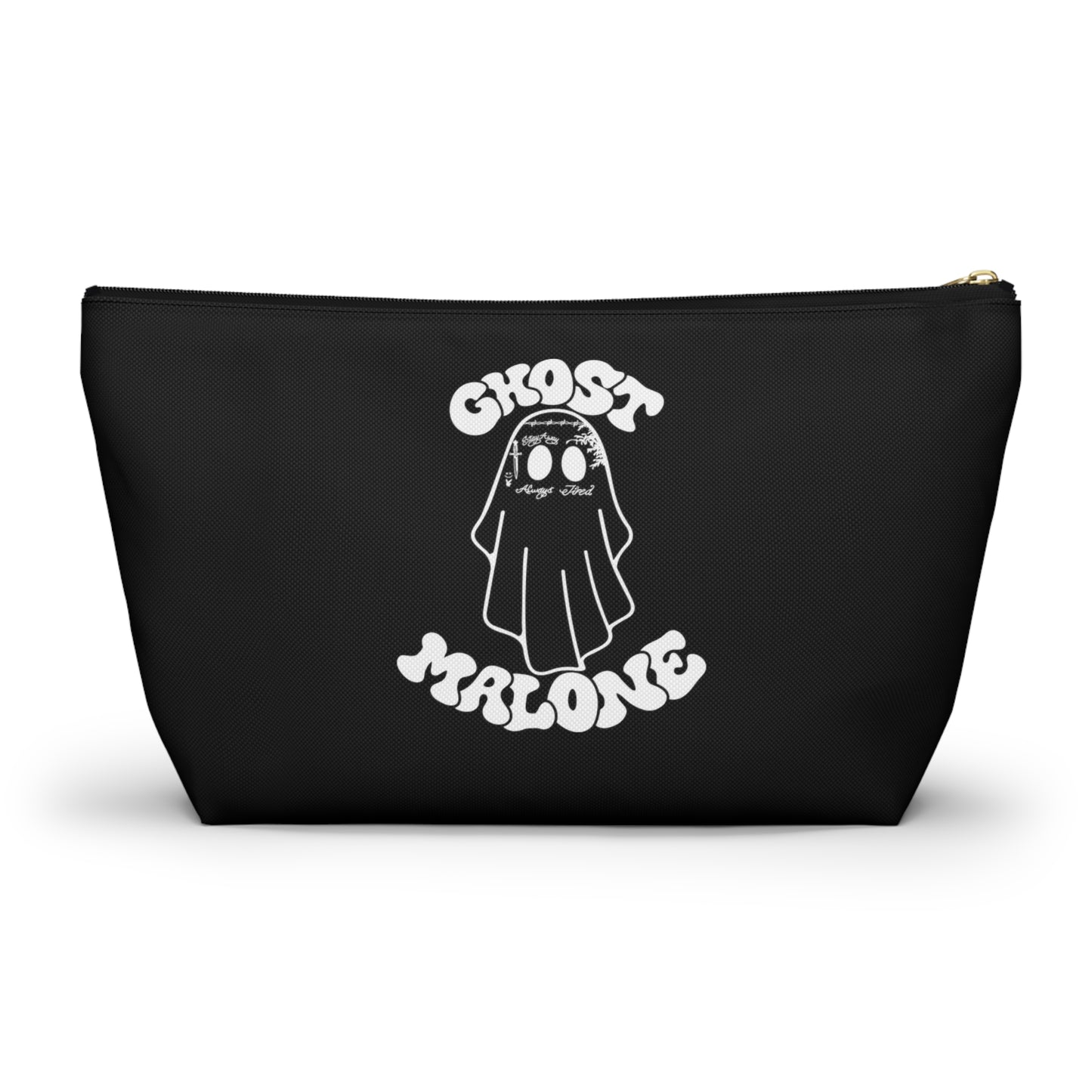 Halloween Ghost Malone Design Accessory Pouch w T-bottom - Black