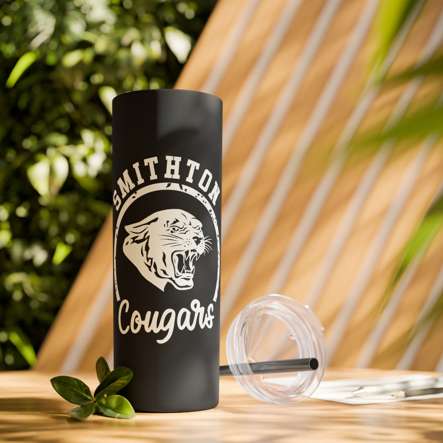 Smithton Cougars Skinny Tumbler with Straw, 20oz