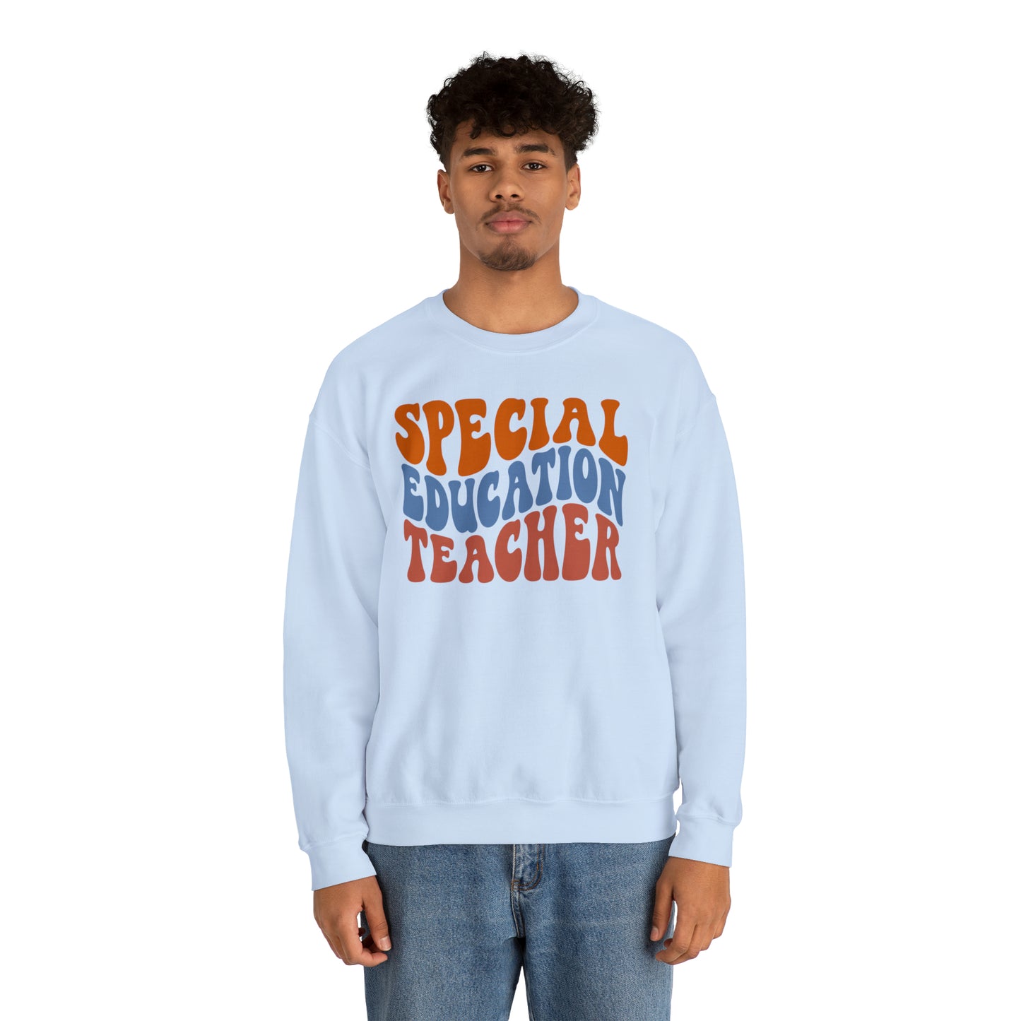Retro Warm Colored Special Education Teacher Unisex Heavy Blend™ Crewneck Sweatshirt