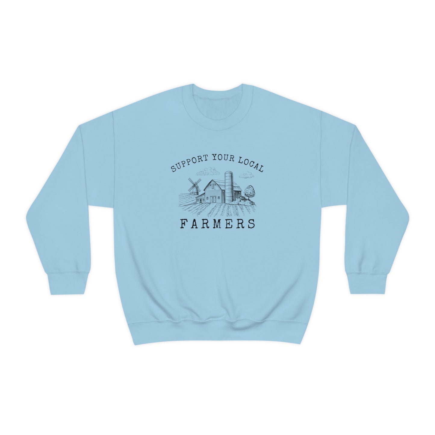 "Support Your Local Farmers - Wide Scene" - Unisex Heavy Blend™ Crewneck Sweatshirt