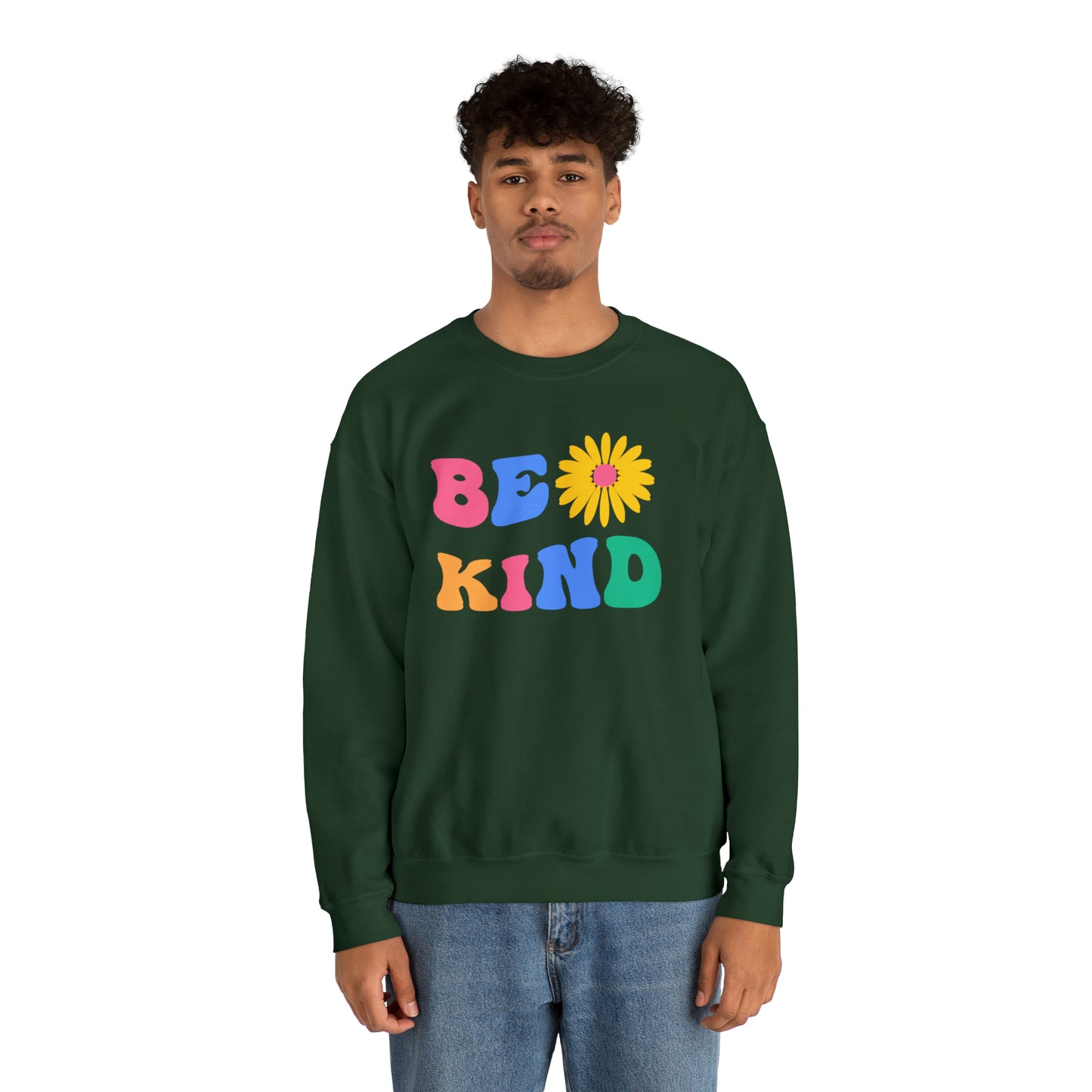 Be Kind Retro Warm Colored Unisex Heavy Blend™ Crewneck Sweatshirt