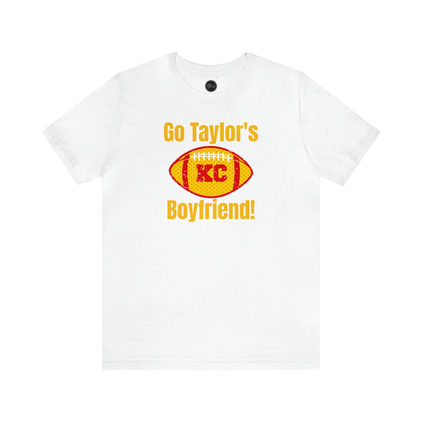 Go Taylor's Boyfriend Swift Kelce Shirt Bella Jersey Short Sleeve Tee (Unisex) - Front and Back Design