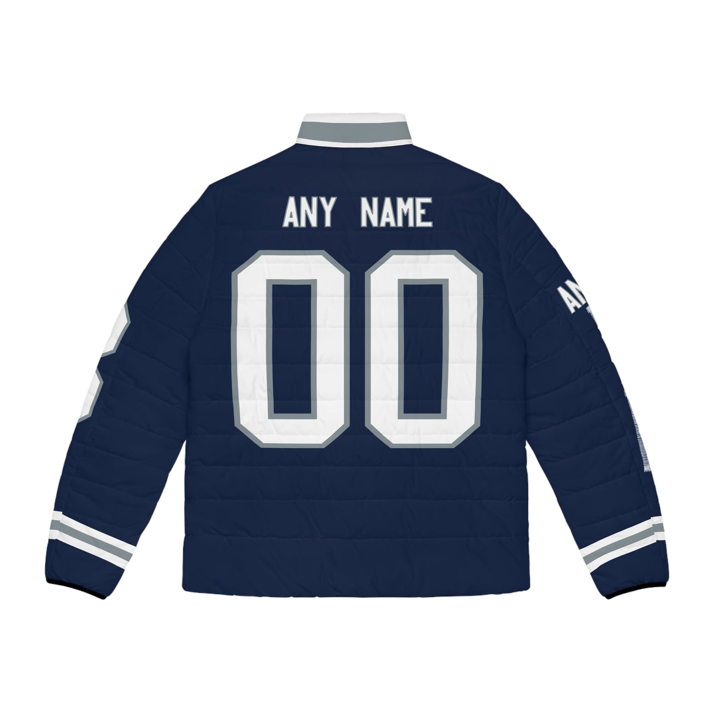 Custom Dallas Game Day Men's Puffer Coat
