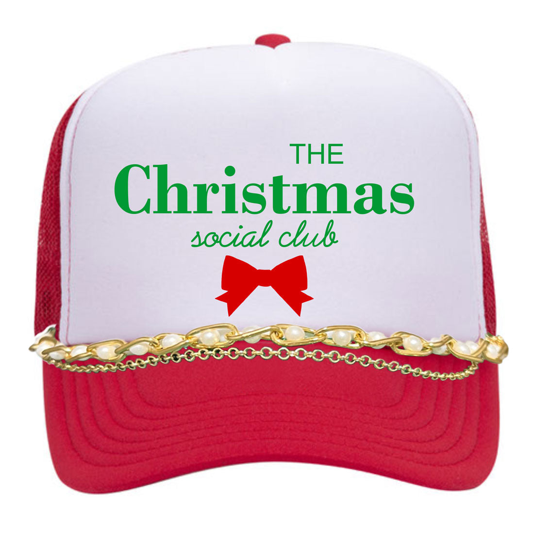 The Christmas Social Club Tall Trucker Caps