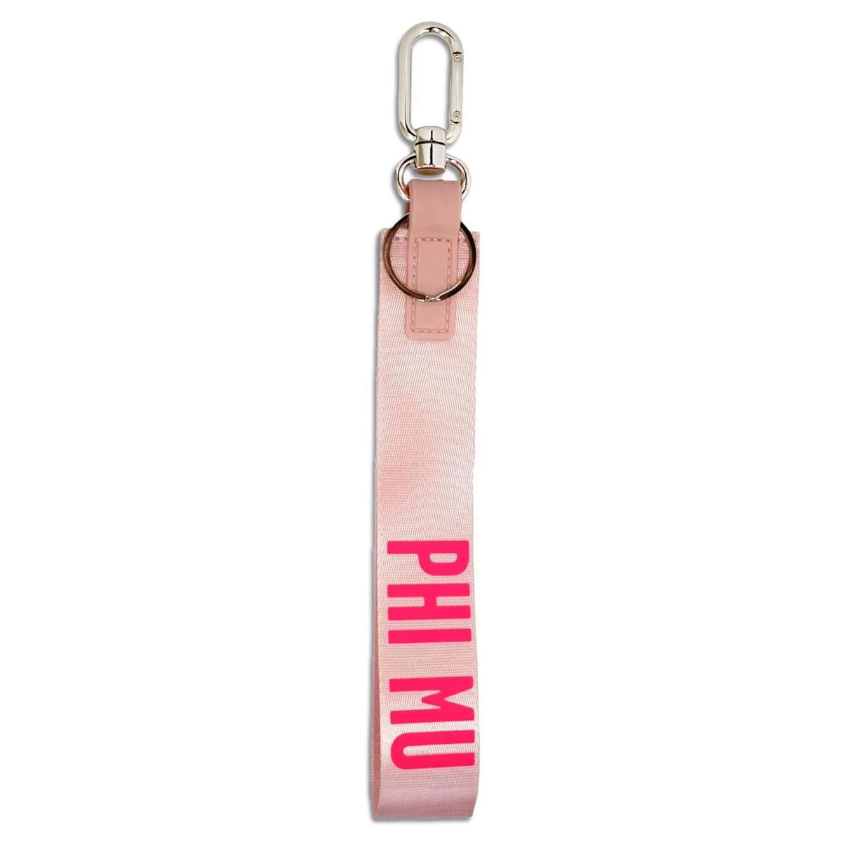 Phi Mu Polyester Strap Keychain