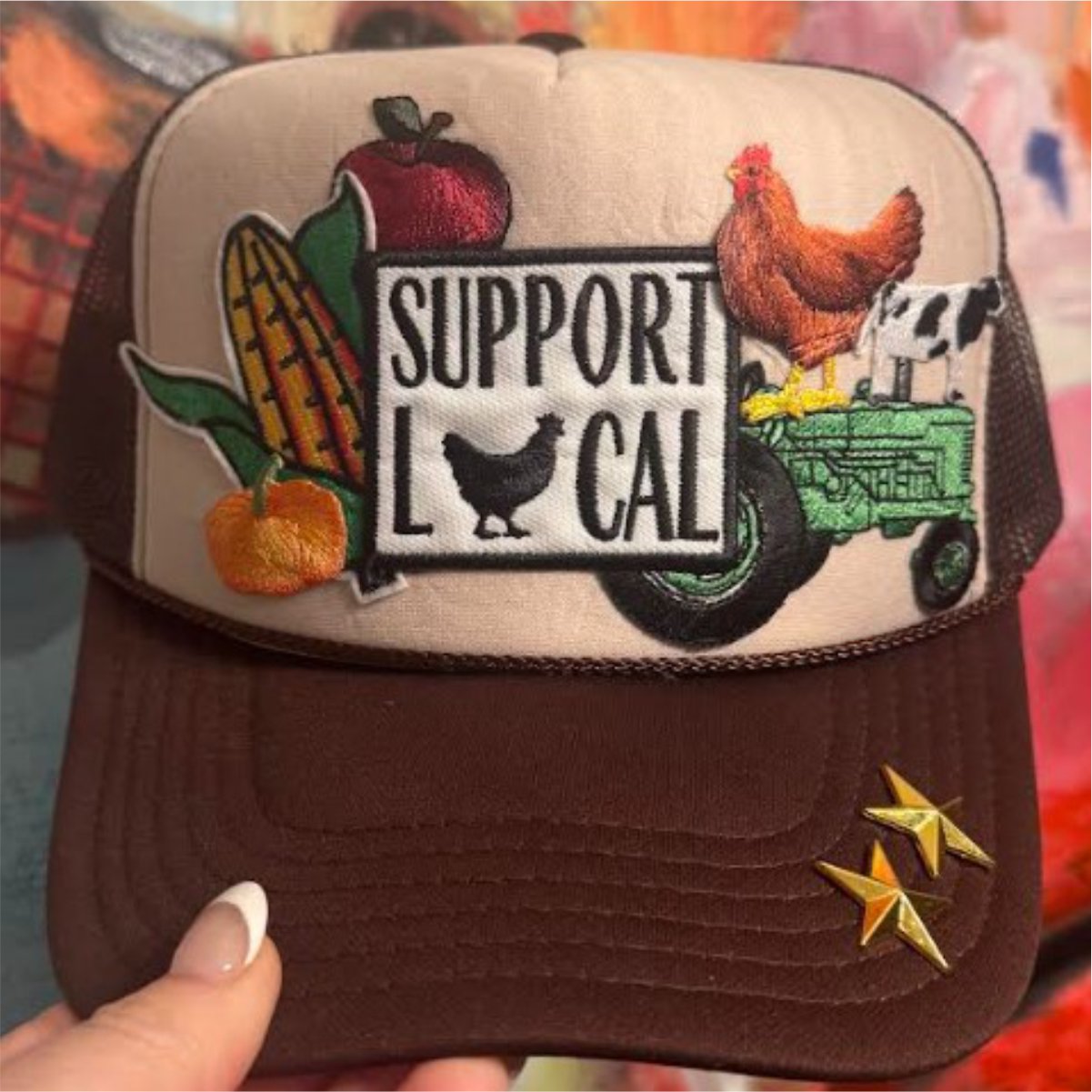 Support Local Collage Trucker Hat