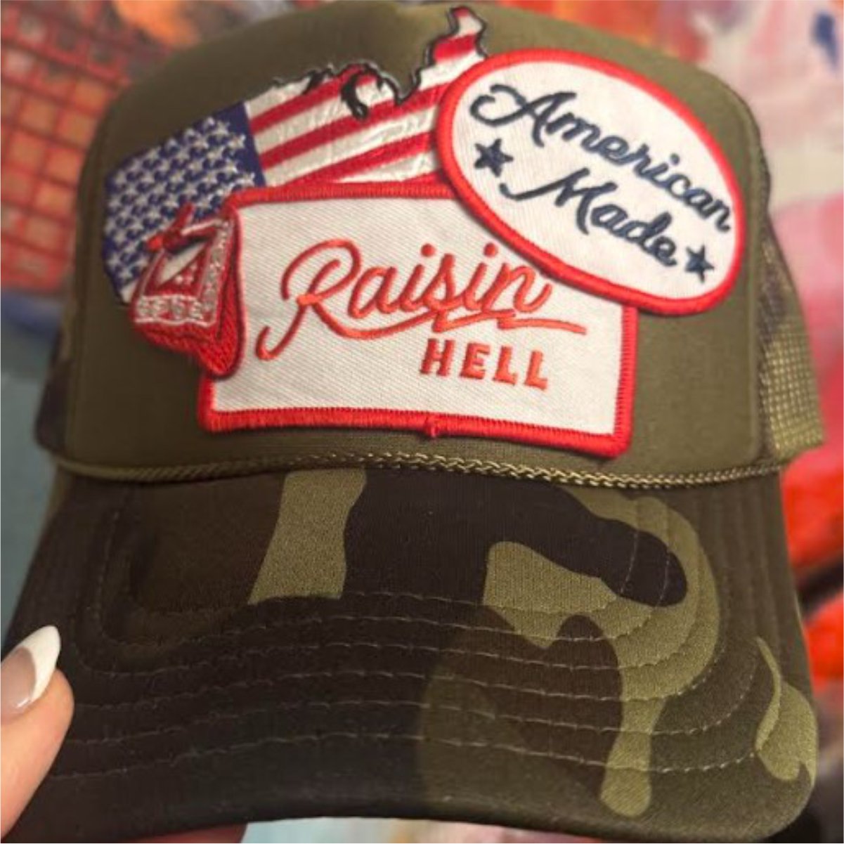 American Made Collage Trucker Hat