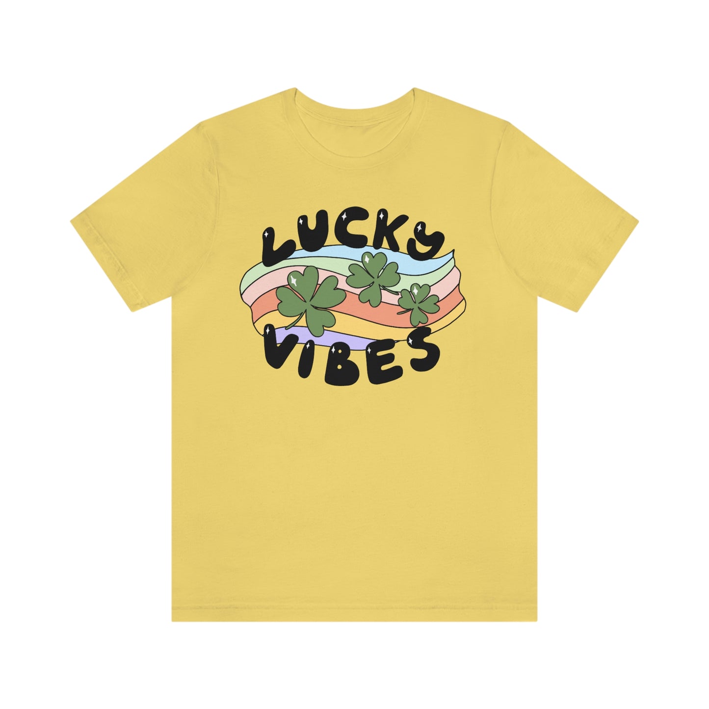 St. Patrick's Day "Lucky Vibes" Unisex Jersey Short Sleeve Tee