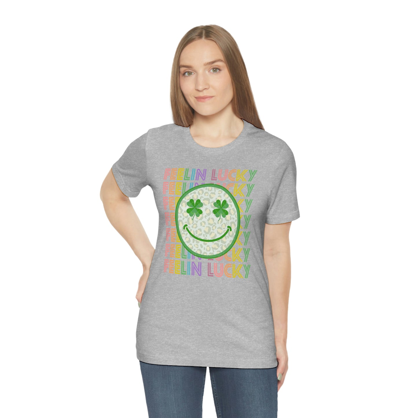 St. Patrick's Day "Feelin Lucky" Unisex Jersey Short Sleeve Tee