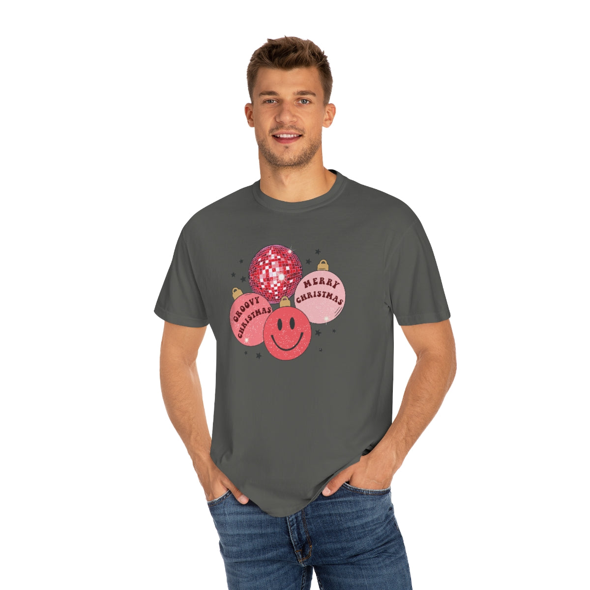 Groovy Christmas Unisex Garment-Dyed Comfort Colors PREMIUM T-shirt