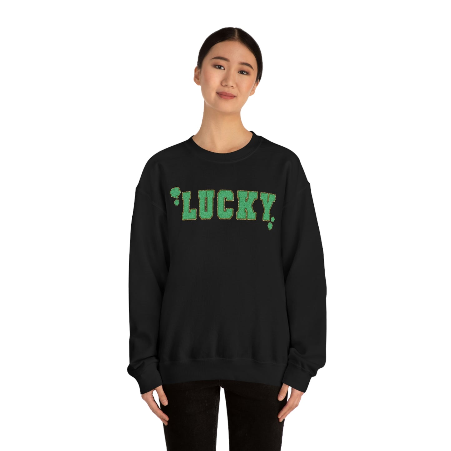St. Patrick's Day "Lucky" Design Unisex Heavy Blend Crewneck Sweatshirt