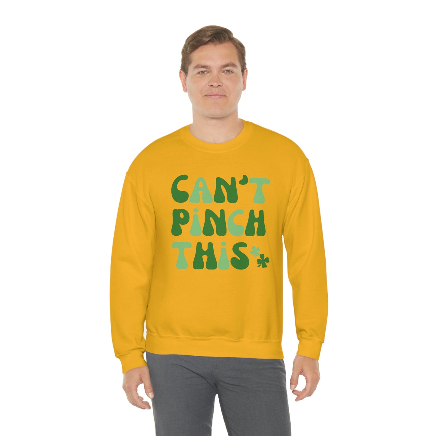 St. Patrick's Day "Can't Pinch This" Design Unisex Heavy Blend Crewneck Sweatshirt