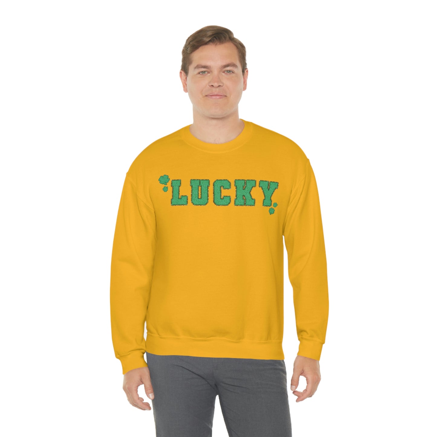 St. Patrick's Day "Lucky" Design Unisex Heavy Blend Crewneck Sweatshirt