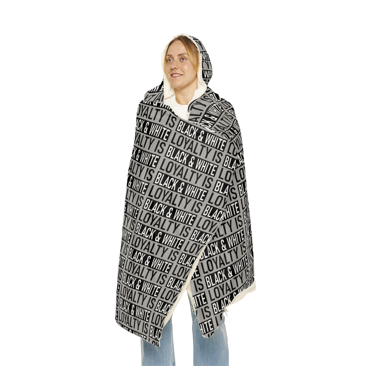 Gray "Loyalty is Black and White" Snuggle Blanket