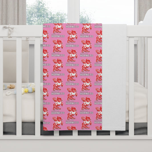 Pink Freeburg Hornets Soft Fleece Baby Blanket