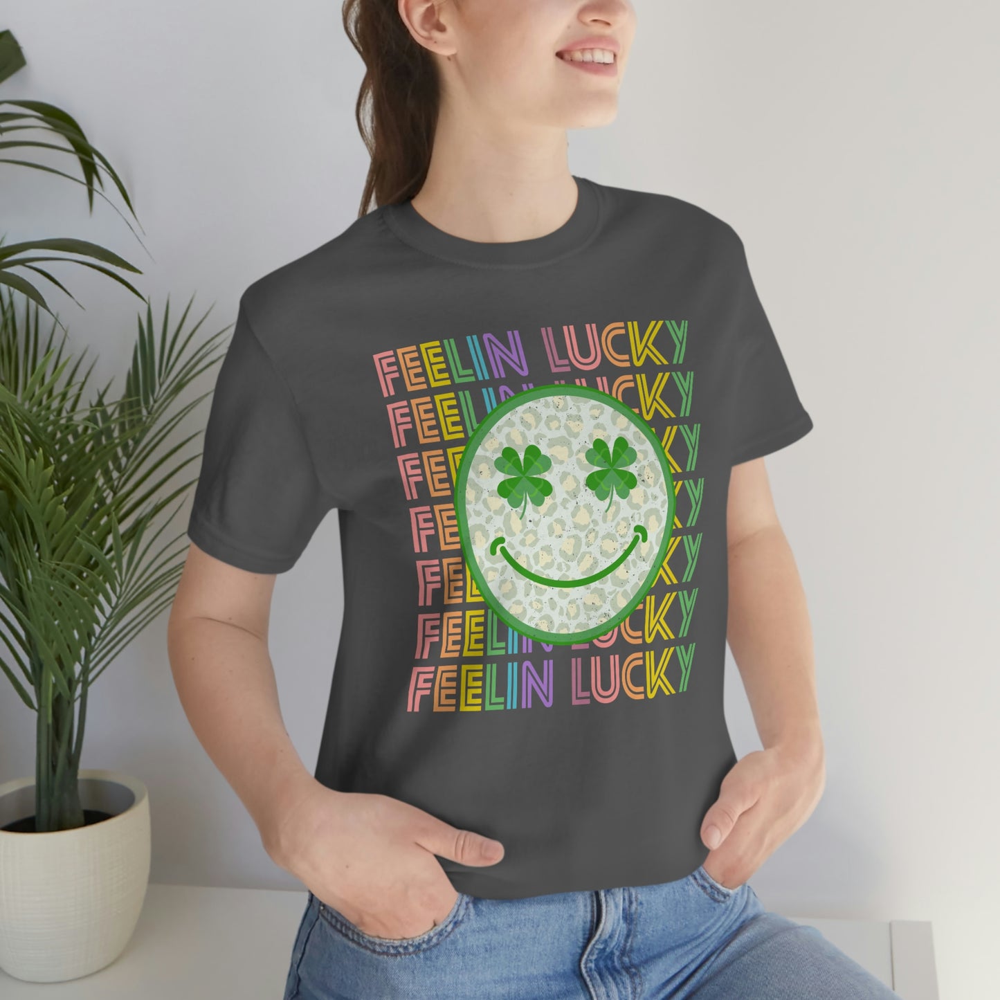 St. Patrick's Day "Feelin Lucky" Unisex Jersey Short Sleeve Tee