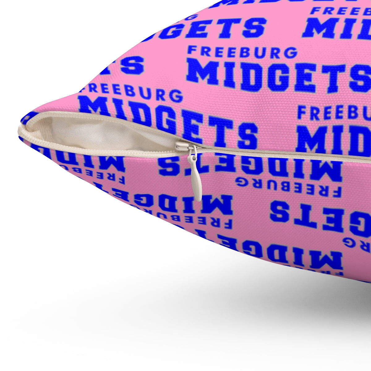 Pink Freeburg Midgets Spun Polyester Square Pillow