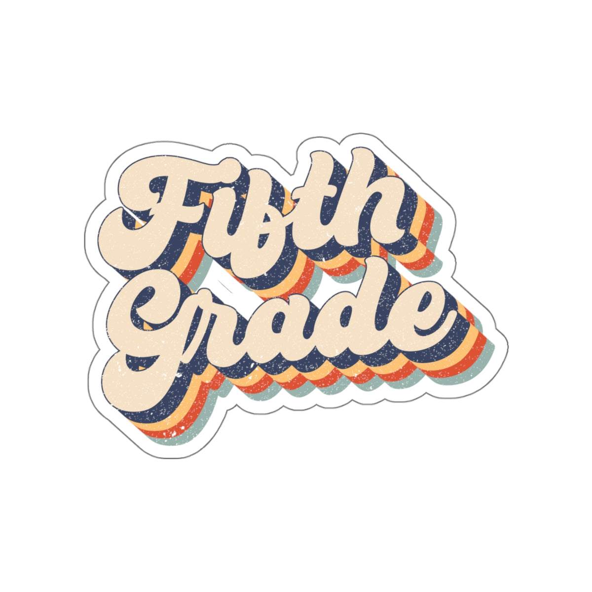 Fifth Grade Teacher Die-Cut Stickers