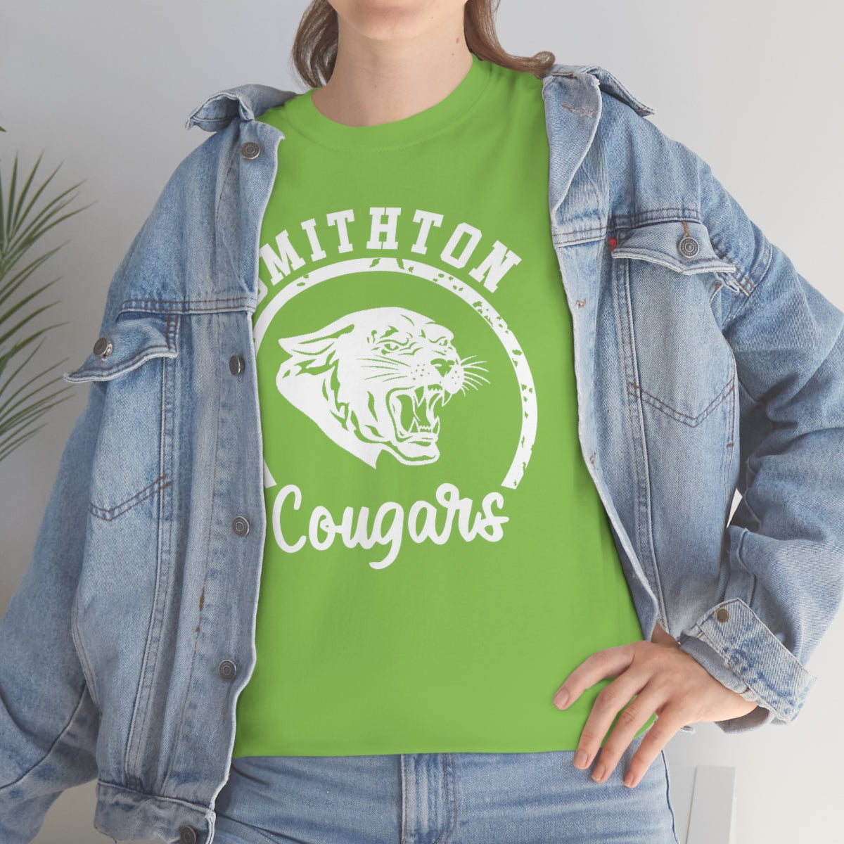 Smithton Cougars - White Imprint Unisex Heavy Cotton Tee