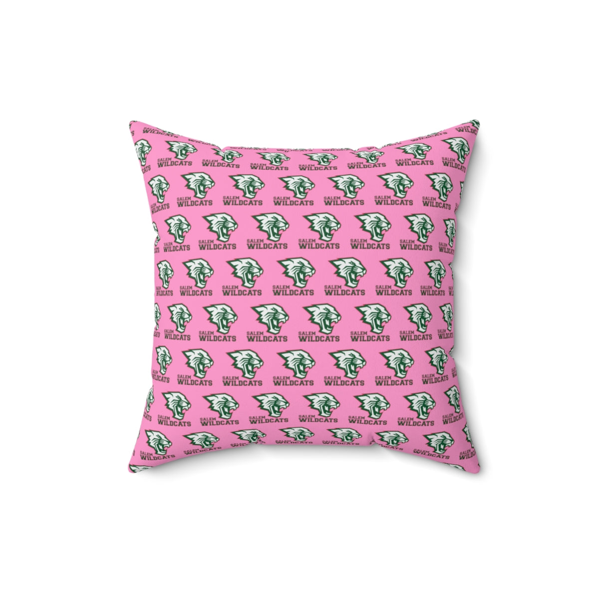 Pink Salem Wildcats Spun Polyester Square Pillow